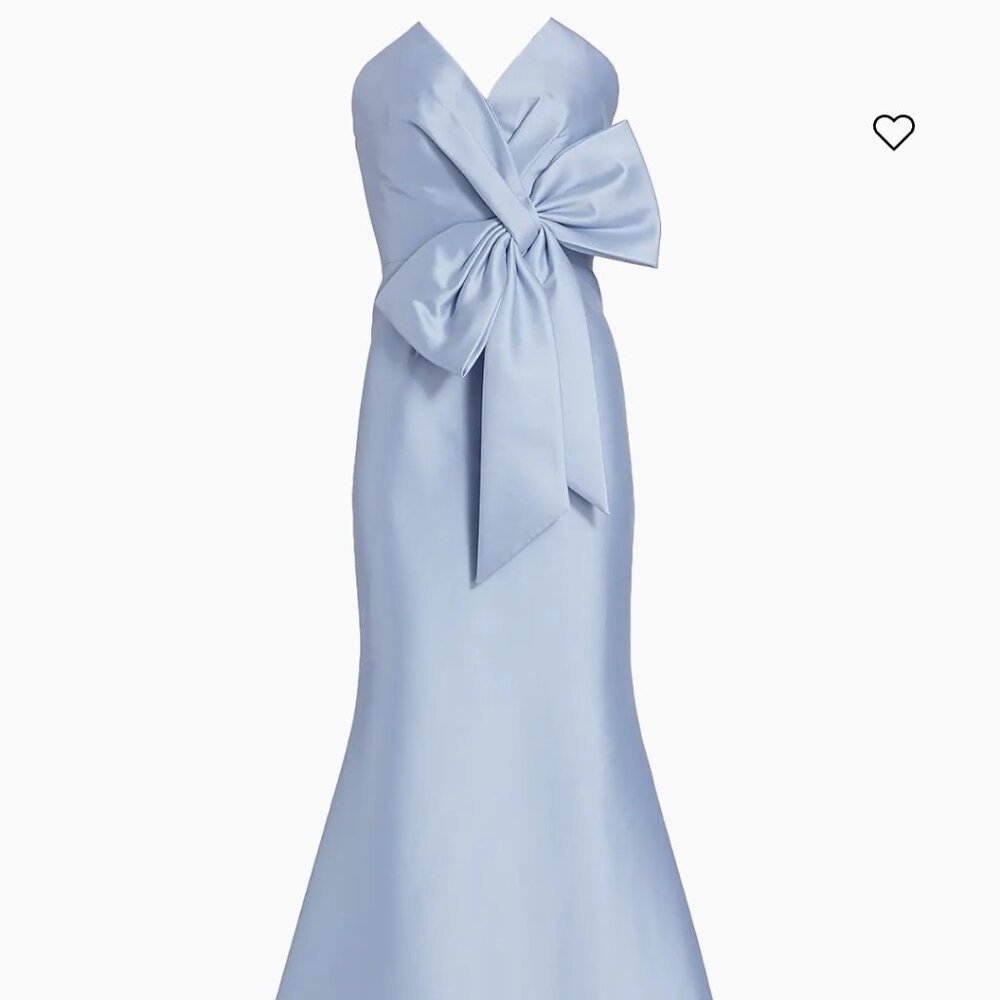 Badgley Mischka Strapless Blue Dress - Picture 2 of 11